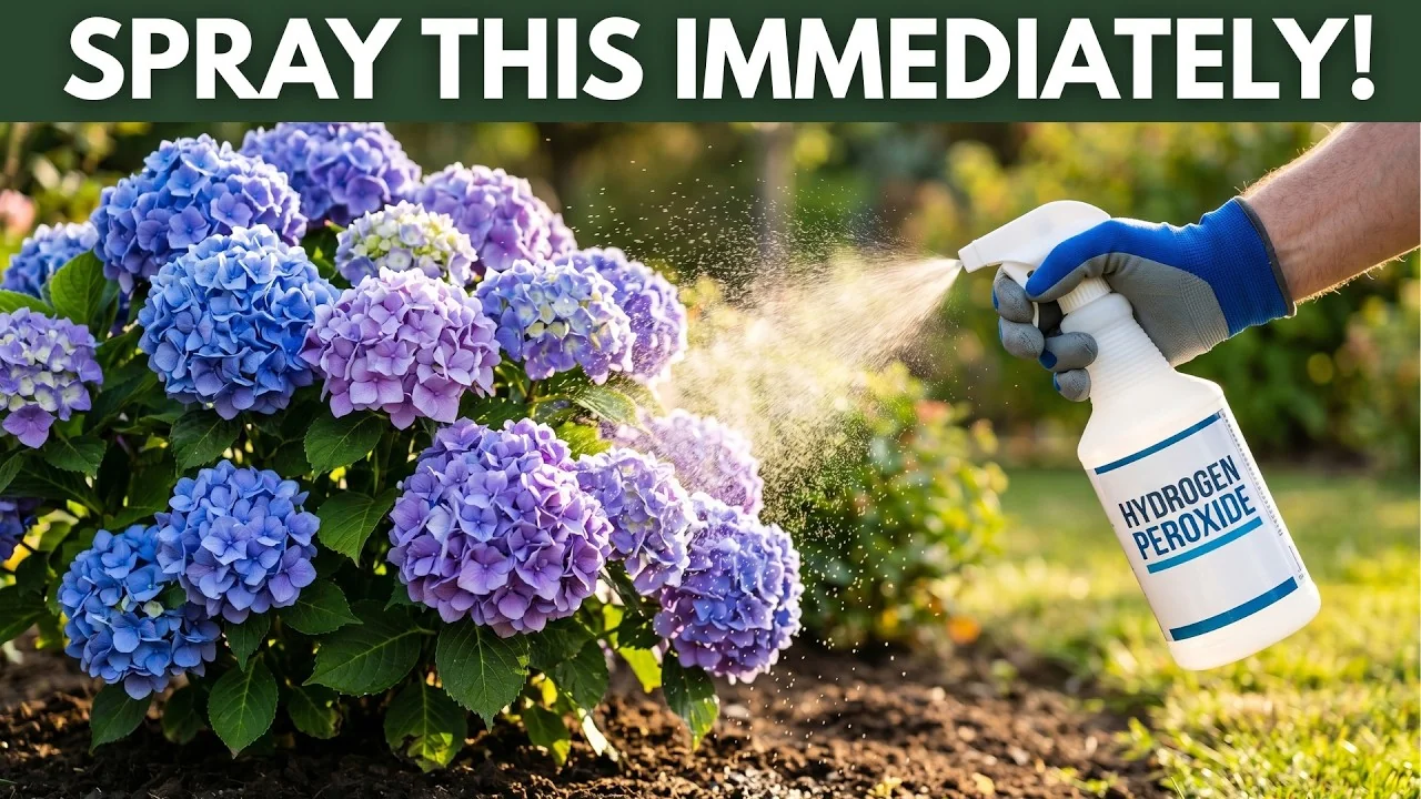 Why You Should Spray Your Hydrangeas with Hydrogen Peroxide Immediately - Featured Image